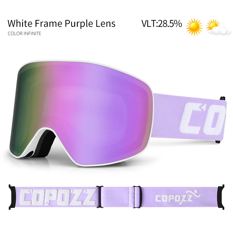 COPOZZ Unisex Ski  Snowboard Goggles Anti Fog UV Double Lens Men Women Boy Girl 