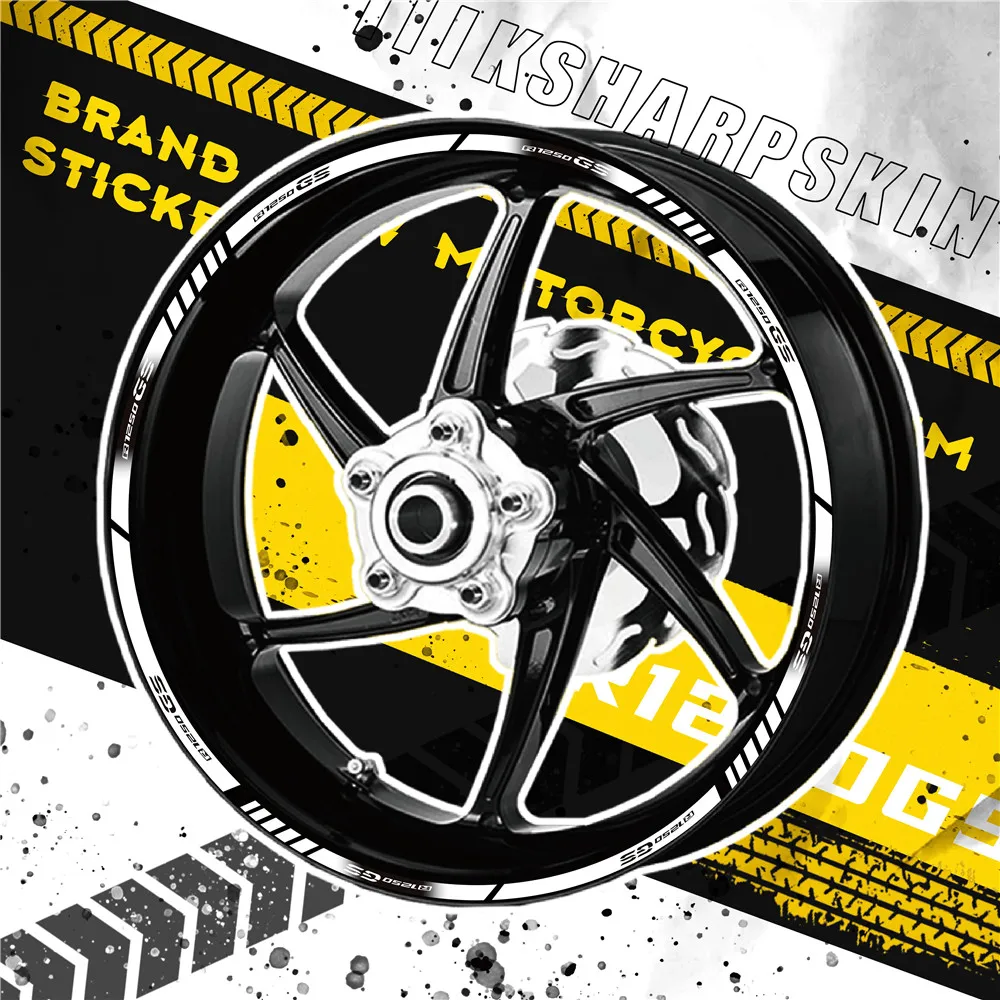 

New 20 Pcs Motorcycle Wheel Sticker Waterproof reflectives Rim Sticker decorative decal FOR BMW r1250gs r1250 gs