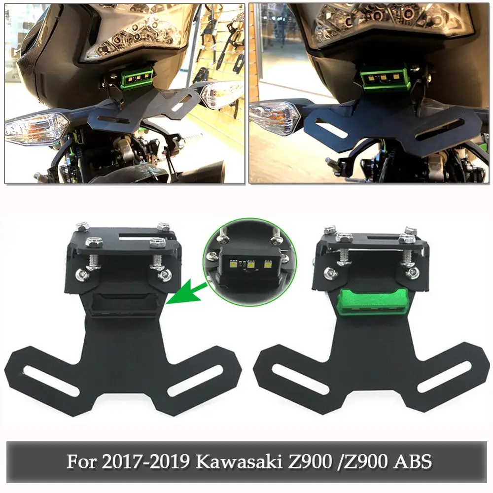 Держатель для номерного знака со светодиодсветильник кой 2017 2018 2019 Kawasaki Z900 Z 900