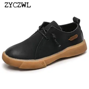 

New Boys Leather Shoes Kids Genuine Leather Wedding Vintage Oxford Shoes Designer School Casual Flat Dress Shoes for Children Bl