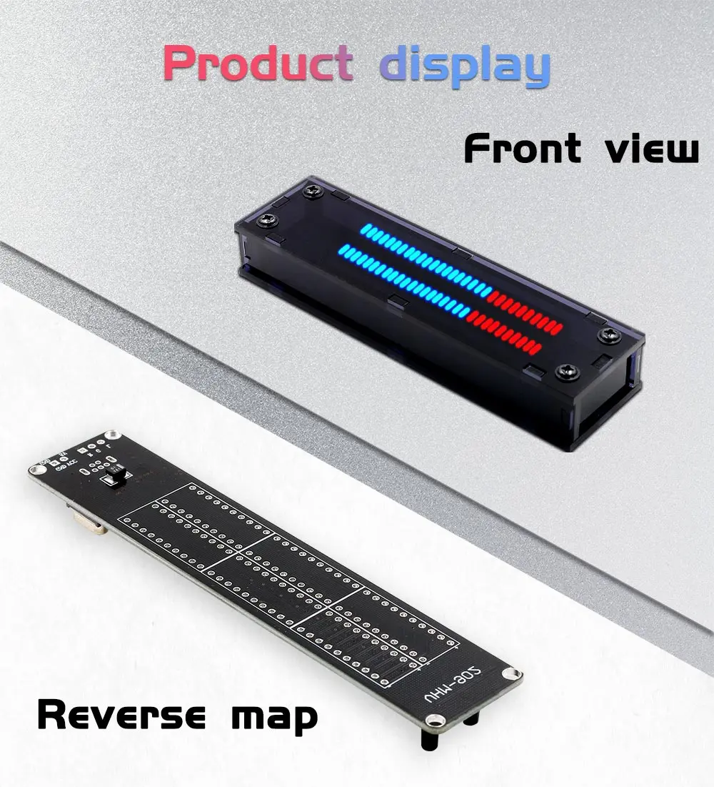 VHM-902 мини Двойной 30 уровня индикатор VU метр стерео усилитель доска Регулируемая скорость света доска с режим АРУ DIY технология