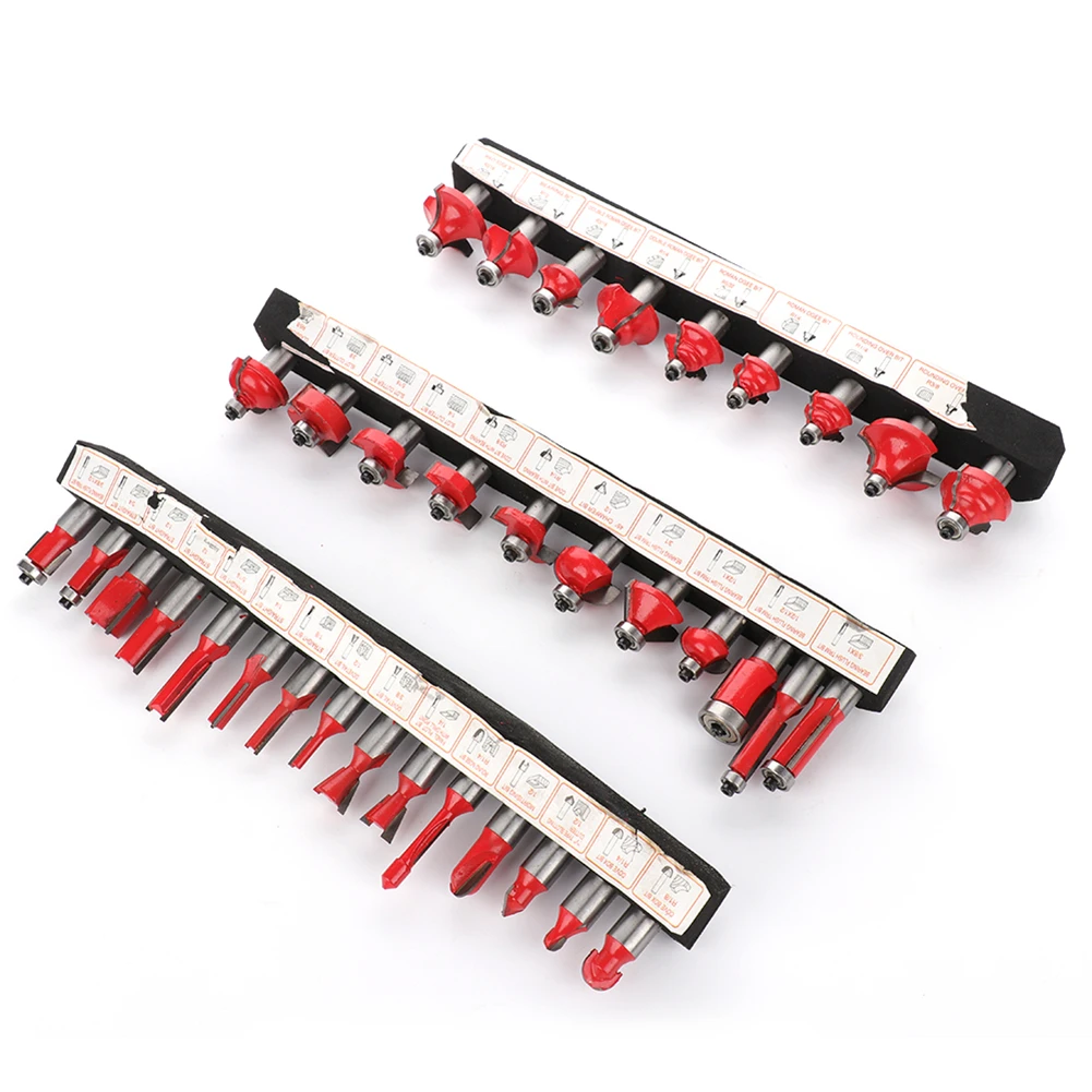 

35pcs 1/2 Inch Multifunctional Woodworking Shank Tungsten Carbide Tip Router Bit Tool Wooden Table Cupboard Corner Polishing