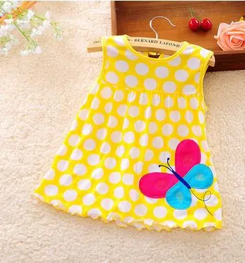 2018 Summer Baby Girl Infant Dress Dots Flowers Baby Dress Animal Pattern Embroidery Hot Summer Baby Dress Low Price Dresses