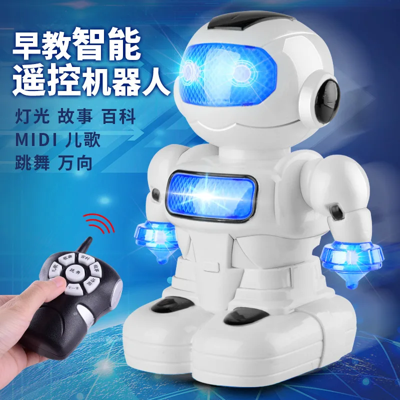 

Children Intelligent Early Childhood Remote Control Robot Sound And Light Educational Electric Story Robot Models Toy
