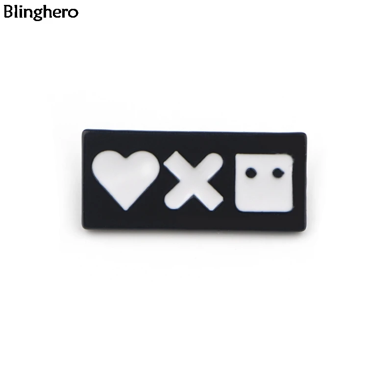 

Blinghero Love Death Robot Badges Hat Pin Collar Pins Cool Brooch Metal Brooches Stylish Pin For Kids Women Men Jewelry BH0261