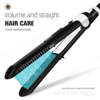 

Professional Wide Plates Hair Straightener Curler Ceramic Flat Iron Keratin Straightening Curling Irons Styling Tool 360 Degree