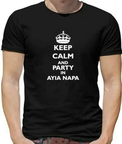 Keep calm and party in ayia napa men t-shirt-stag do-hen-holiday | Мужская одежда