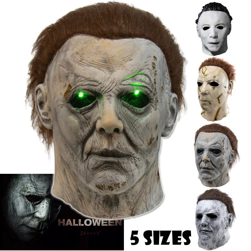 CVVK High Quality Mask Halloween Horror Movie Michael Myers Cosplay Adult Latex Full Face Helmet Party Props(5 size to choice) yandy costumes
