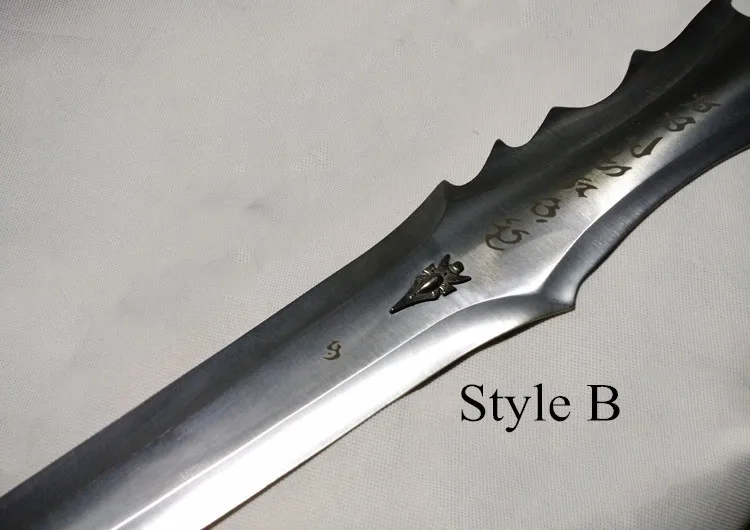 Мир игры Frostmourne меч Реплика коллекция длина 120 см нержавеющая сталь Сделано с задней подвеской доска косплей реквизит - Цвет: Style B