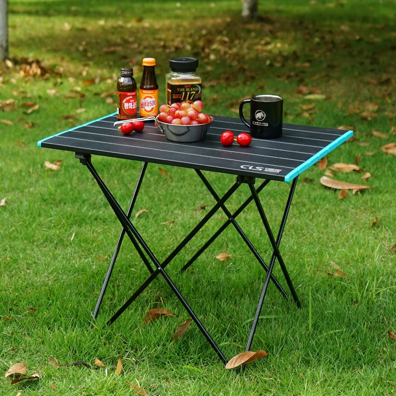 GIEMZA Outdoor Fold Table Camping Barbecue Desk Activities Foldable Tool Picnic Kit Metal Large
