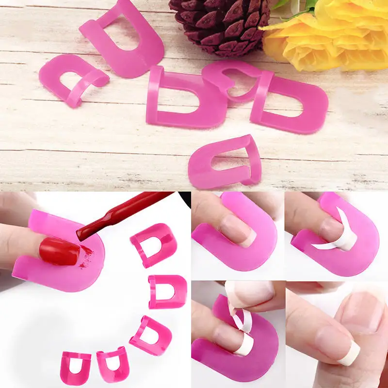 Профессиональный Розовый французский маникюр ногтей Стикеры советы Лаки крышка uv гель применить польский протектор для салона