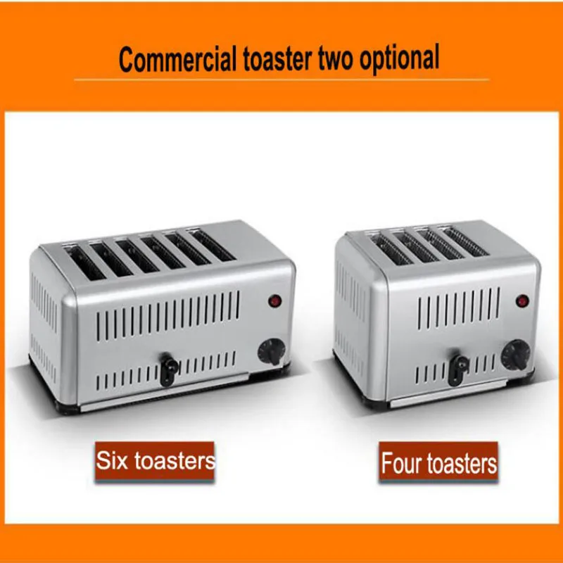 Stainless steel Electric Toaster Household Automatic Bread Baking Maker Breakfast Machine Toast Sandwich Grill Oven 6 Slice 2