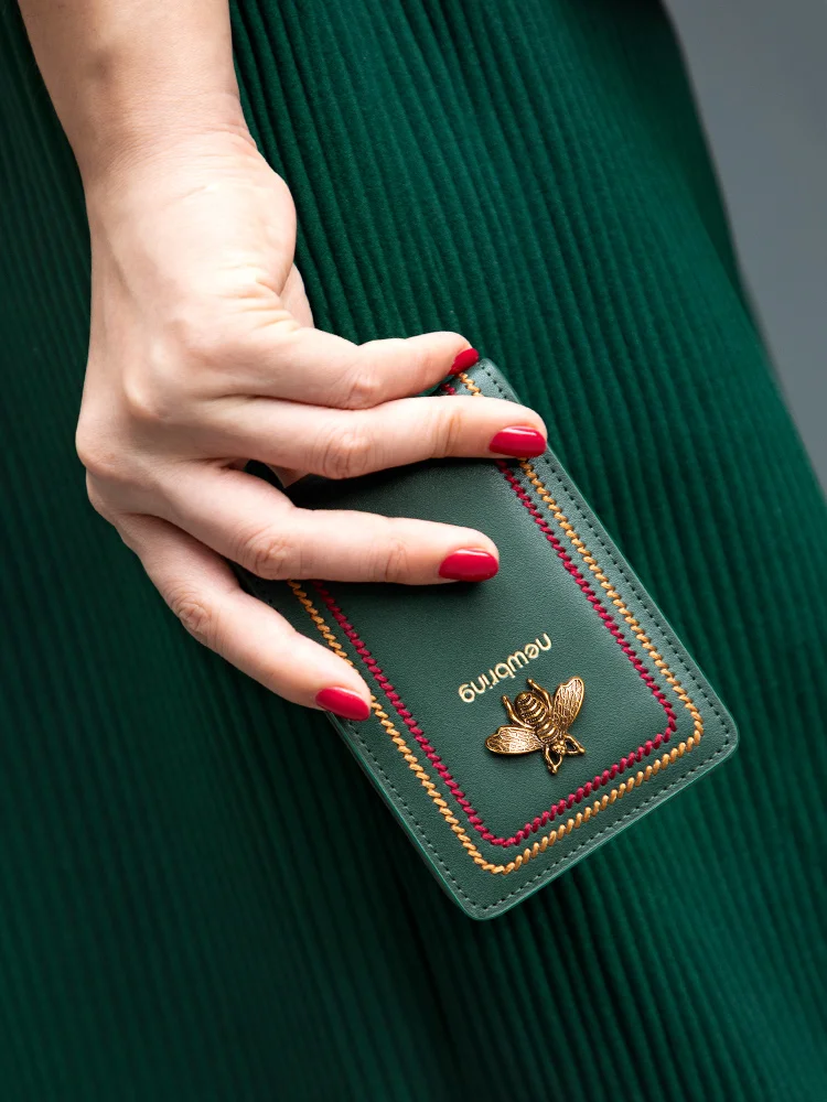 Wallet Card Holder Card Holder Card Wallet ID Card Case ID Card Holder Document Card Wallet Wallet Card Bag Bring Driver's License Holder Genuine Leather Cover for Car Driving License ID Card Holder Folder Wallet for Men Women Purse