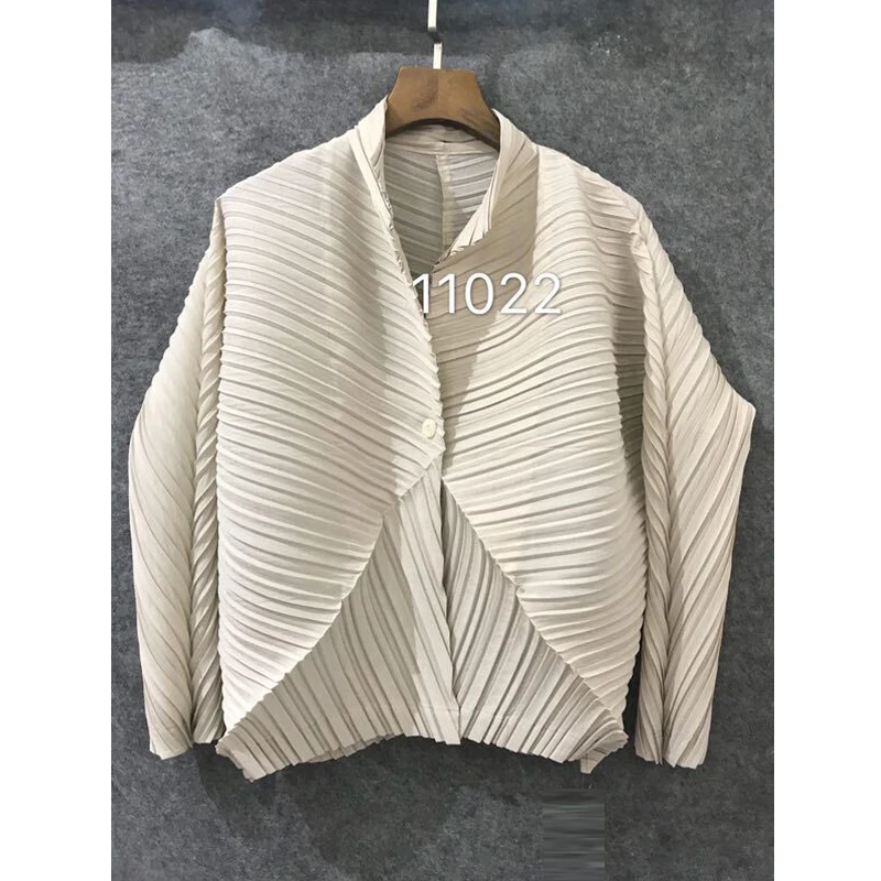 Changpleat Осенние новые женские короткие пальто Miyak плиссированные Модные свободные длинный рукав кардиган большого размера куртки пальто Tide C8797