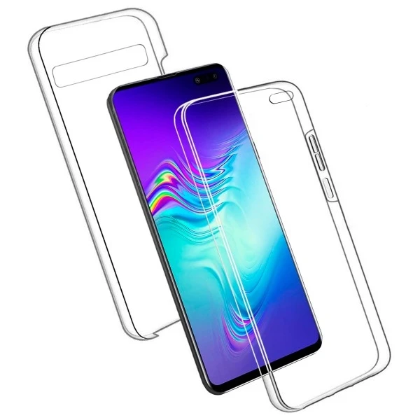 Samsung Galaxy S10 5G Clear Silicone Case Voor-en Achterkant