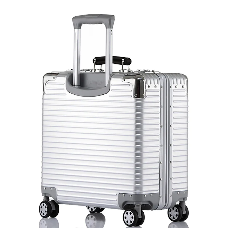 Алюминиевый Магниевый сплав чемодан на колёсиках полностью металлический чемодан для путешествий роскошный бренд бизнес сумки на колесиках