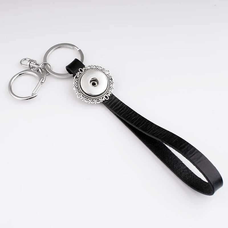 Genuine Leather Keychain Leather Jewelry Keychain Snap Button Keychains 2023 New Aliexpress