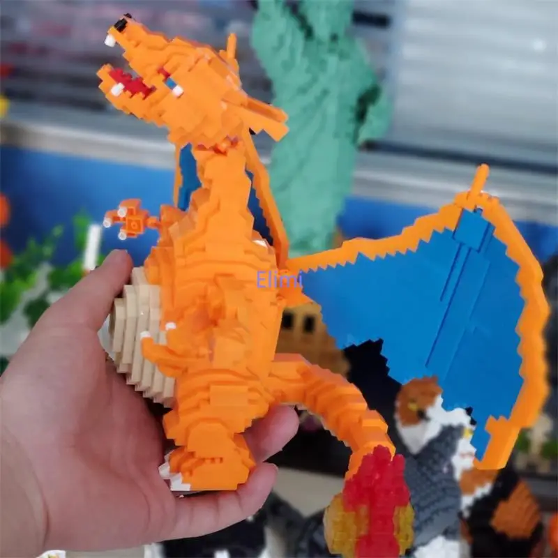 Мультяшные арканские собаки мини блоки Charizard DIY Строительные кирпичи Blastoise Дети