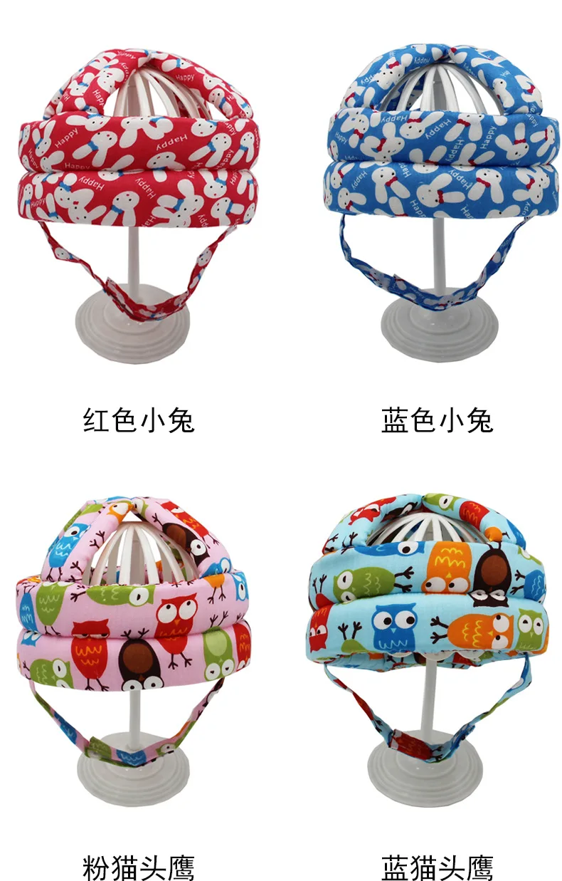 New Baby Toddler Protective Hat Baby Toddler Anti-collision Safety Helmet Children's Anti-fall Helmet Adjustable Bonnet Beanie baby accessories