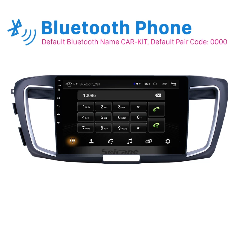 Sale Seicane 10.1 inch Android 8.1 Car GPS Navigation Radio Stereo for 2013 Honda Accord 9 2.0L Low version Unit support Carplay TPMS 1