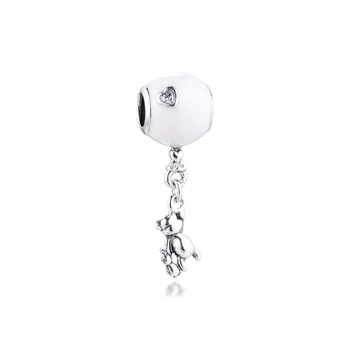 

GPY Teddy & Balloon Charms 925 Original Fit Pandora Bracelet Sterling Silver Charm Beads for Jewelry Making DIY Kralen