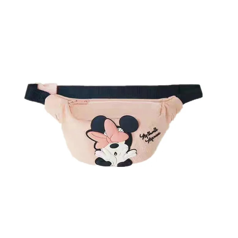 Disney canves carton girl boy messenger bag Mickey mouse chest bag Minnie coin bag belt bag shopping