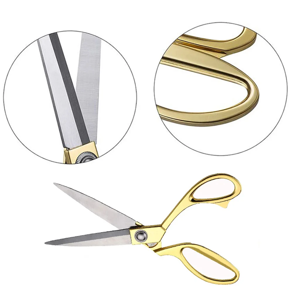  Stainless Steel Sharp Tailor Scissors for Clothing Dressmaking  Shears Fabric Craft Cutting Adjustable Kitchen Scissors, Gold (8'') : Arts,  Crafts & Sewing
