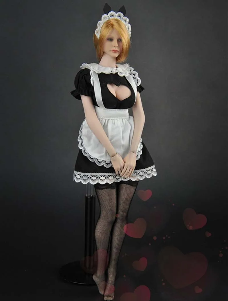 1/6 Scale Housemaid Dress Maid Outfit Apron for 12" Action Figure 