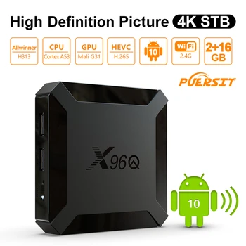 

TV Box Android 10 X96Q 4K HDMI 2.0A 2.4G Wifi Allwinner H313 Quad Core 2GB 16GB Media Player X96 Q Smart Set Top Box