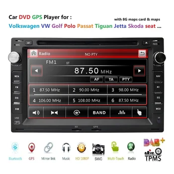 

Super Promotion 2 Din 7 Inch Car DVD Player GPS Navigation for VW Passat B5 Polo Golf with Bluetooth Steering wheel control