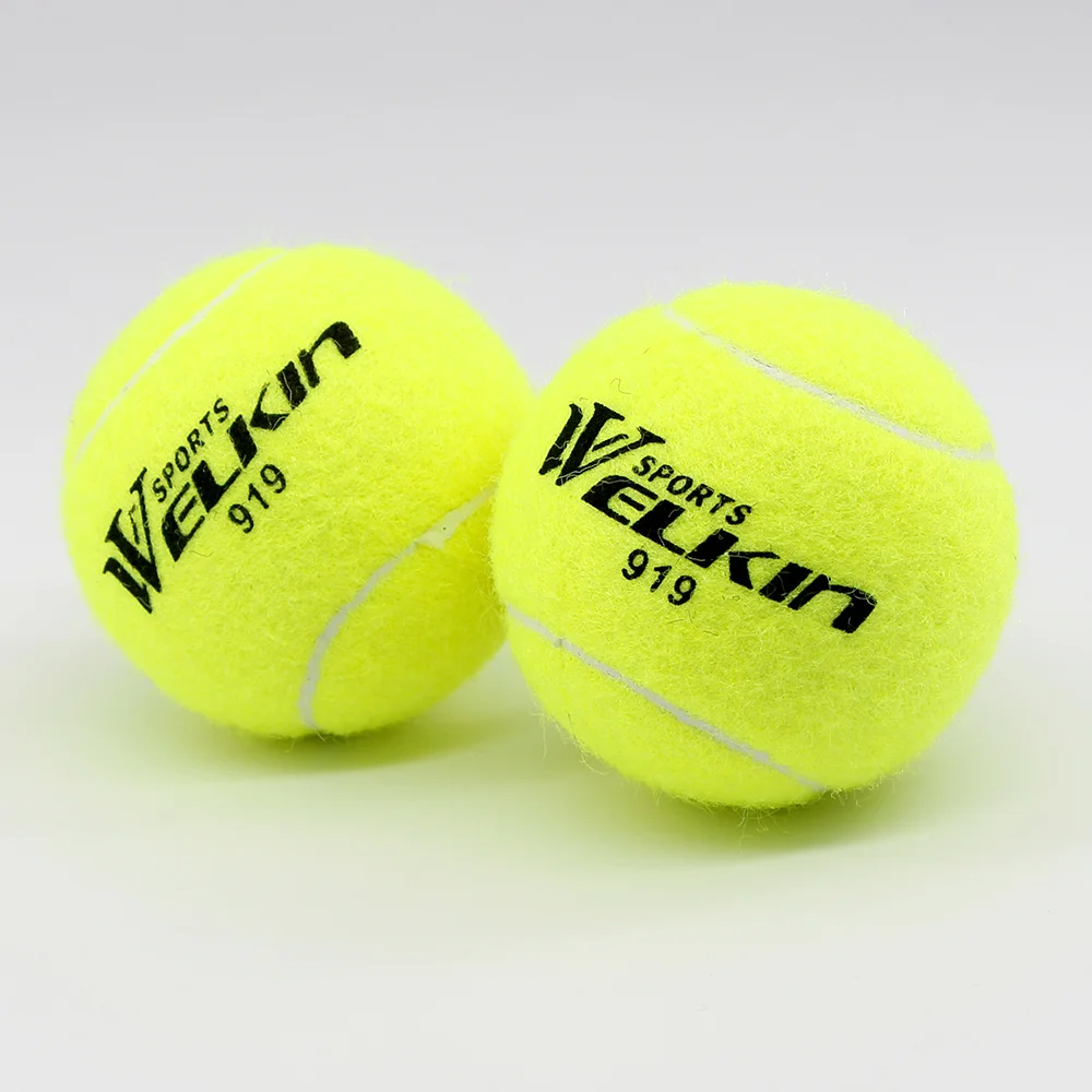 12pcs/Lot High Quality Elasticity Tennis Ball for Training Sport Rubber Woolen Tennis Balls for tennis practice with free Bag
