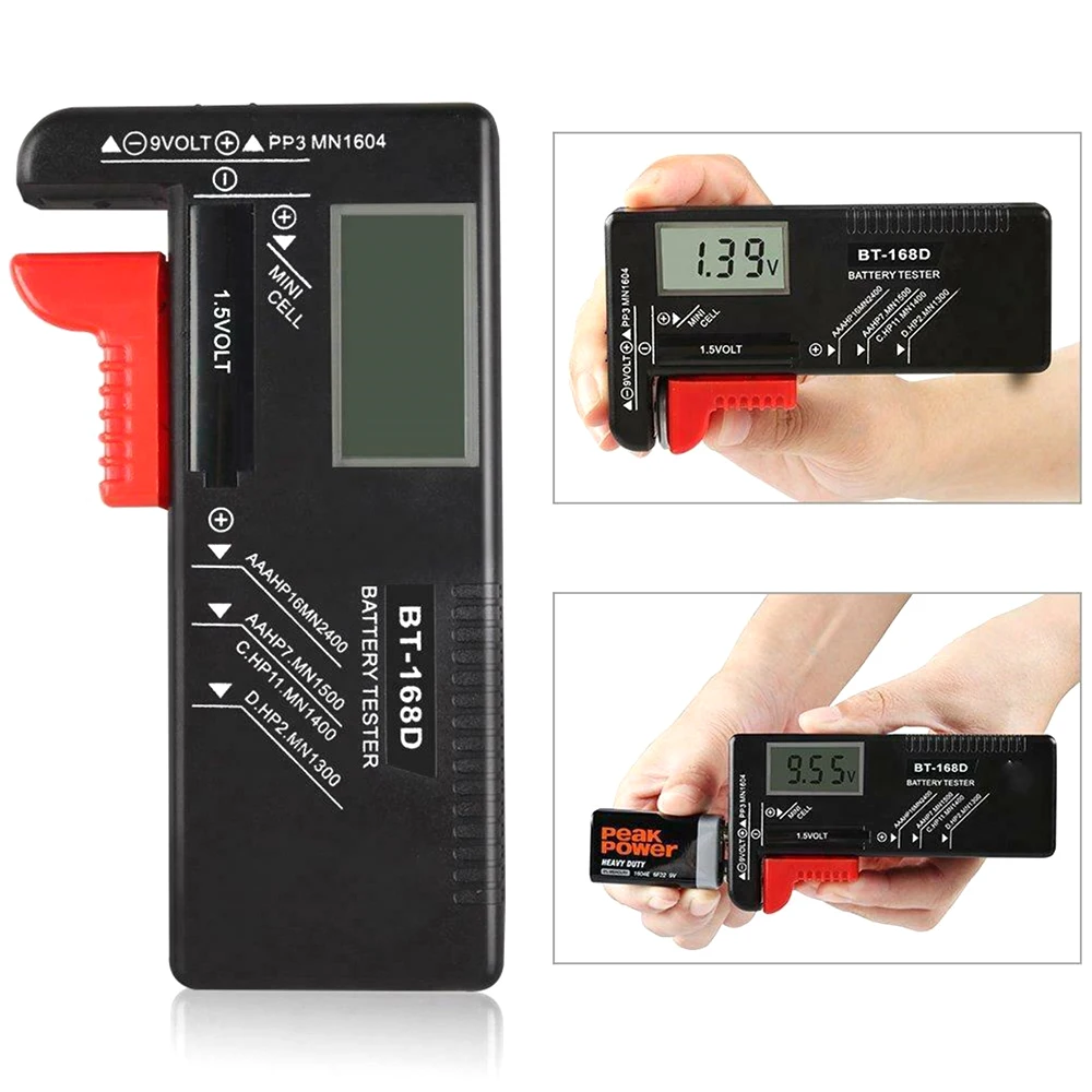 SMARLAN AN-168D Digital Lithium Battery Capacity Tester Checkered load analiyzer Display Check AAA AA Button Cell Universal Test