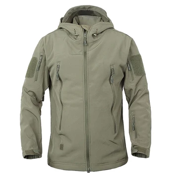 

2020 Winter Shark Skin Military Windproof Tactical Softshell Jacket Men Waterproof Army Soft Shell Coat Windbreaker Rain Fleece