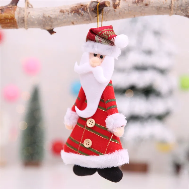 Christmas Tree Decorations for Home Santa Claus Snowman Christmas Ornaments Supplies Pendant Kids Xmas Christmas Gifts - Цвет: A