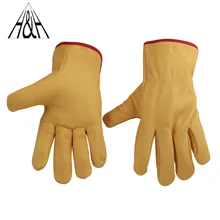 Rękawice skórzane przemysłowe rękawice ochronne do jazdy ogrodnictwa spawania tanie i dobre opinie leather NONE CN (pochodzenie)