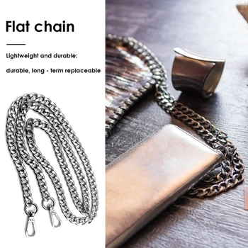 

2x Shoulder Crossbody Bag Replacement Hardware Classic Texture Delicate Portable Creative Handle Metal Purse Chain Strap