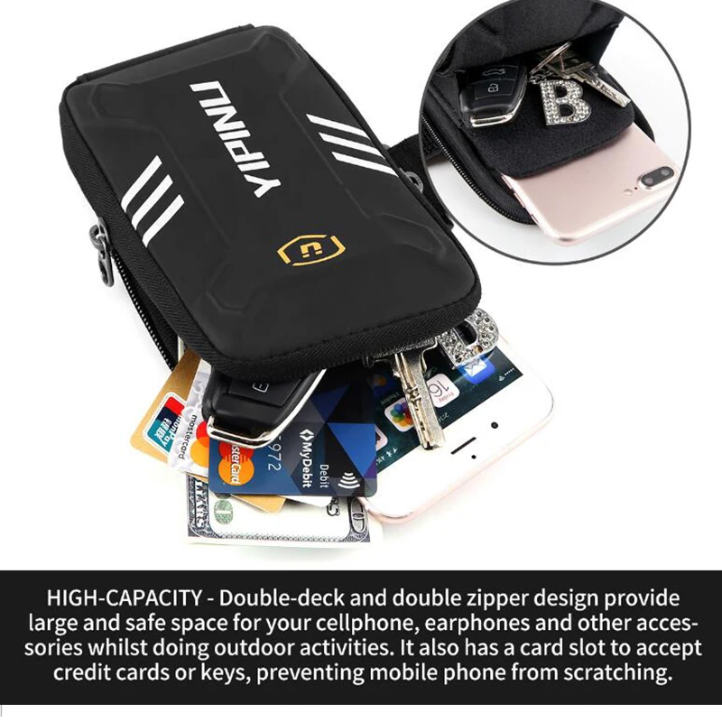 Men Women Waterproof Reflective Sports Arm Bag Fitness Night Running Jogging Cycling Phone Case Holder Wallet Armband Pouch 3