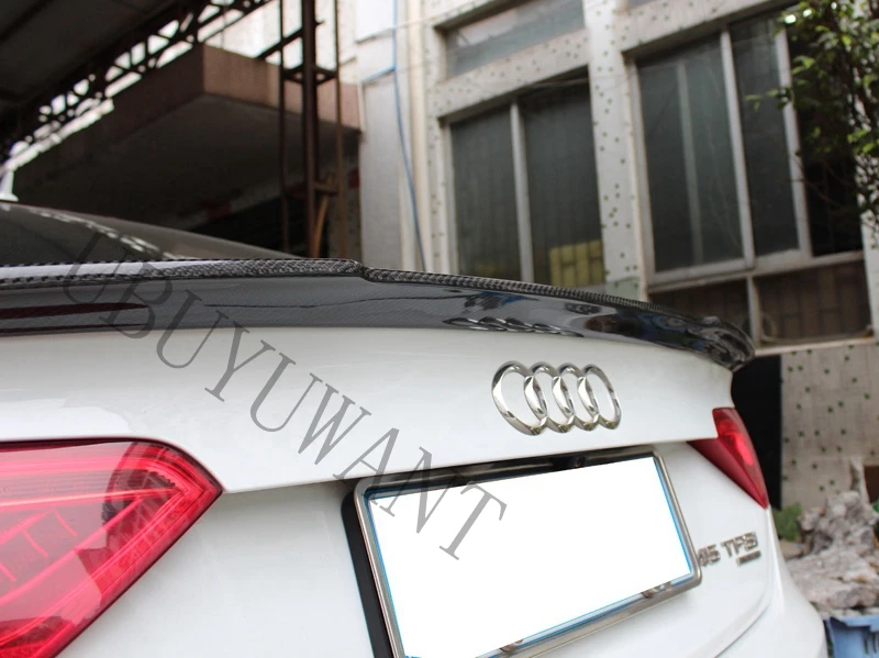 Для Audi A5 2 двери 2009 2010 2011 2012 2013 углеродного волокна V Стиль внешний задний багажник спойлер автомобиля хвост загрузки крыло украшения
