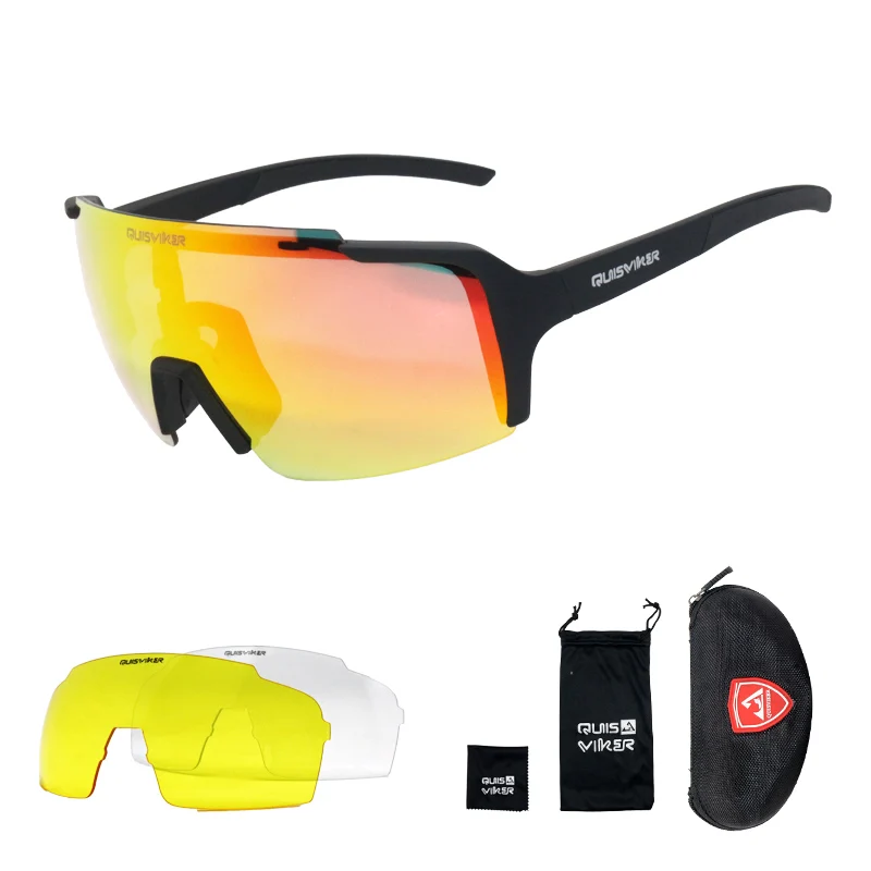 QUISVIKER, новинка, набор из 3 линз, спортивные очки для велоспорта, для мужчин и женщин, для улицы, для велосипеда, велоспорта, солнцезащитные очки, Mtb, очки для велоспорта