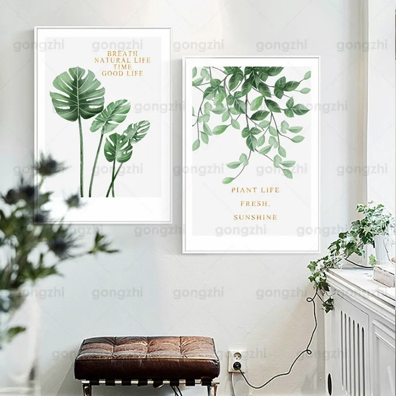 Nordic-Modern-Green-Plant-Poster-Minimalist-Green-Plant-Leaf-Wall-Art-Canvas-Print-Painting-Mural-Living (4)