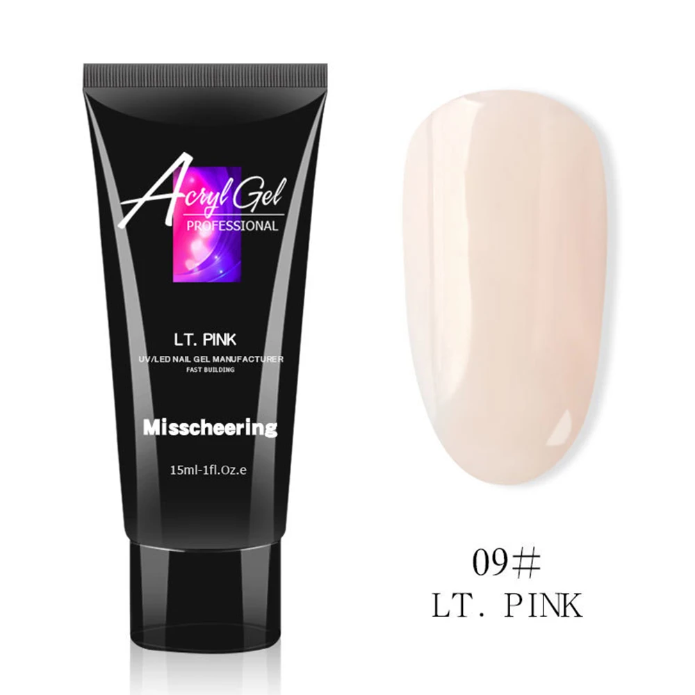 15ml Nail Builder 10 Color Poly Nail Gel Nail Acrylic Gel Crystal UV LED Builder Tips Enhancement Slip Solution Quick Extension