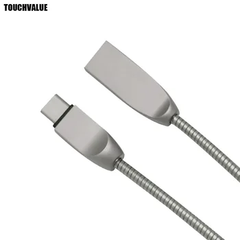 

10pcs/lot Zinc Alloy Charging Cable Micro USB Type C For Android Mobile Phone Insectbite-Proof Metal Charging Cable 1m
