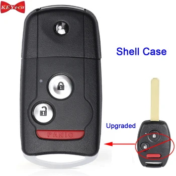 

KEYECU for Honda Civic Odyssey Fit Ridgeline Upgraded Remote Key Shell Case Fob N5F-S0084A, MLBHLIK-1T, OUCG8D-380H-A