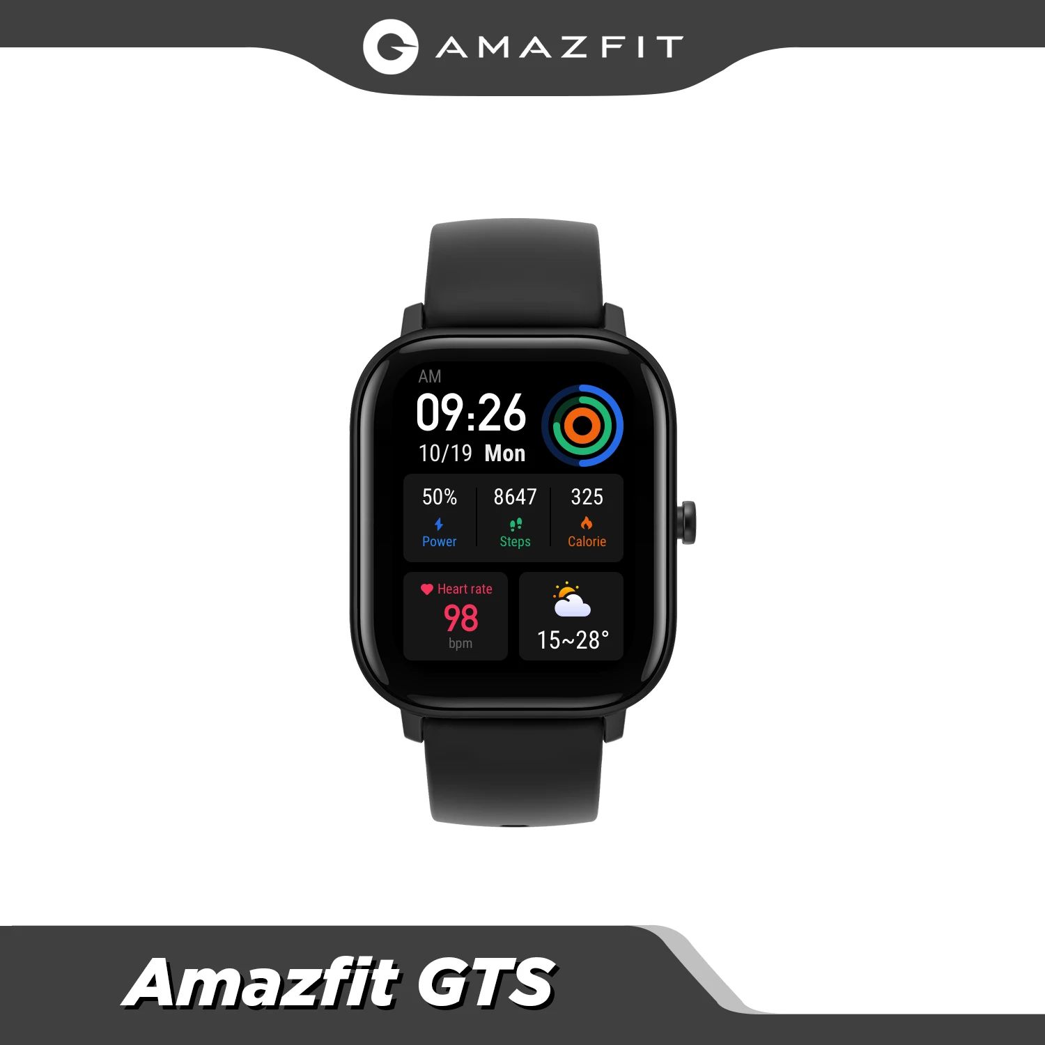 Global Version Amazfit GTS Smart Watch 5ATM Waterproof Smartwatch 14Days Battery GPS Music Control Leather Silicon Strap