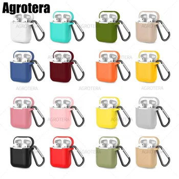 

Agrotera 100 Pieces Design Your Own Custom Earphone Cases Soft Silicone Case with Anti-Lost Carabiner for Airpods 2 & 1