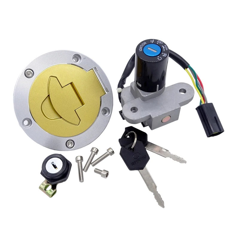 

4 Wires Motorcycle Gas Tank Cap Cover Lgnition Switch Seat Lock Sets for Ducati ST2 ST4 Monster 900 620 750 996 916 998 748