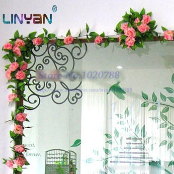 

[2 PCS] Rose Flower vine Wedding & Home decoration Silk flower Artificial flowers plants Mk watch crafts Holiday supplies ZL2327