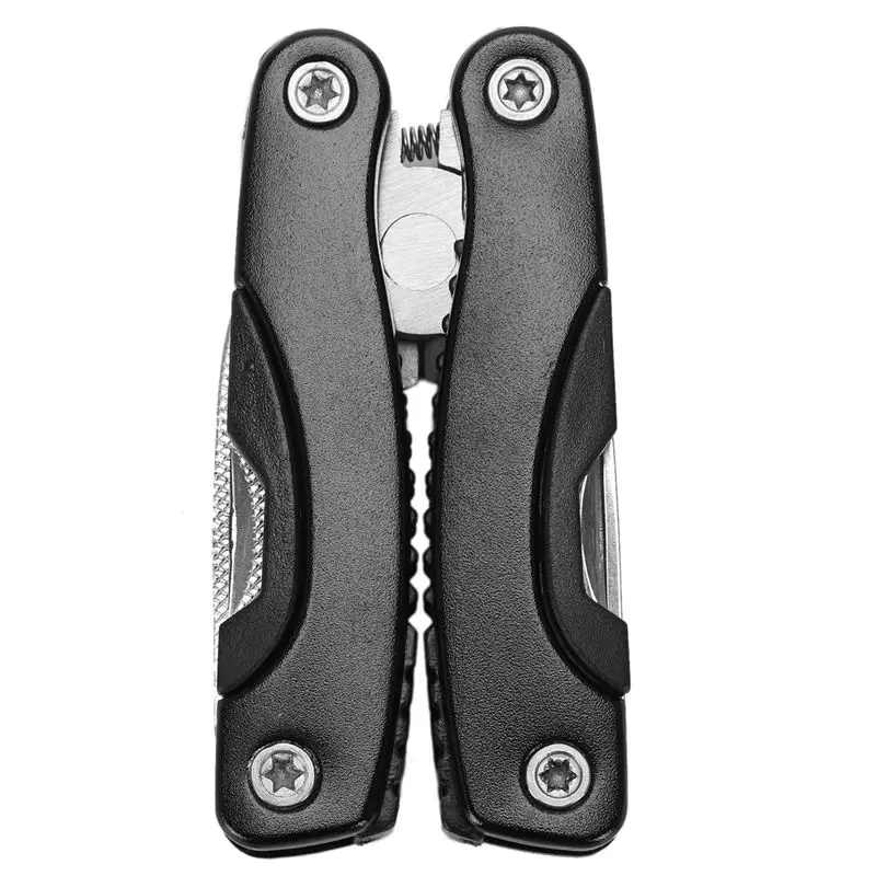 

Outdoor Multitool Pliers Serrated Knife Jaw Hand Tools + Screwdriver + Pliers + Knife Multitool Knife Set Survival Gear Black