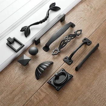 NiceDun handles for furniture cabinet pulls hidden kids drawer handle modern cupboard knobs kitchen doors black mini small knob