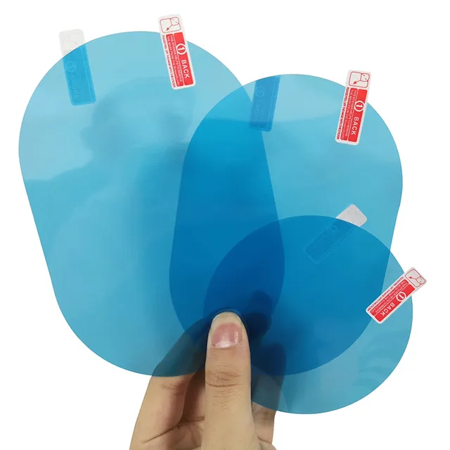 Car Rear Mirror Protective Film Anti Fog Window Clear Rainproof Rear View Mirror Protective Soft Film Auto Accessories 2 Pcs 6
